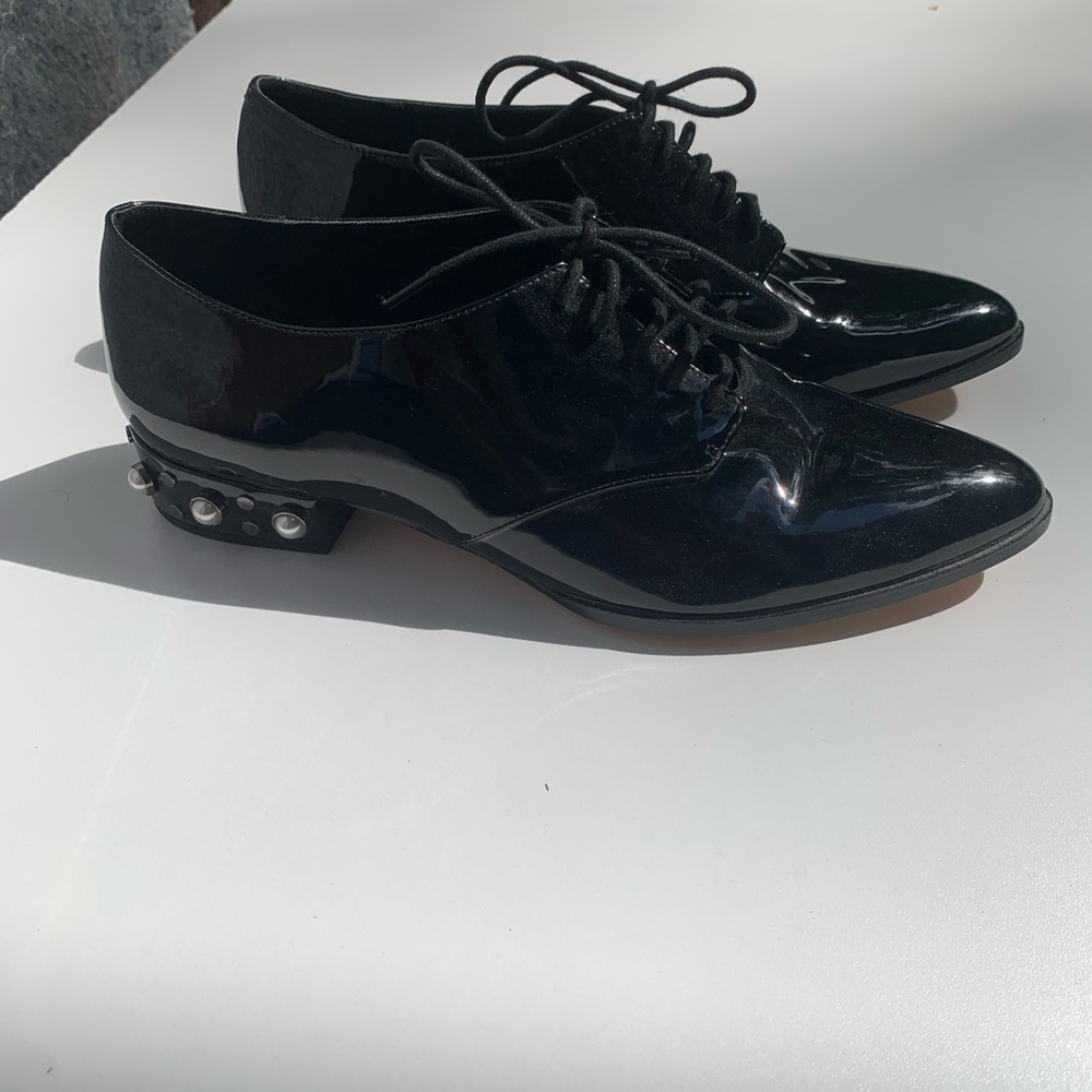 Woman’s lace up shoes. 1/2 inch heel. Black